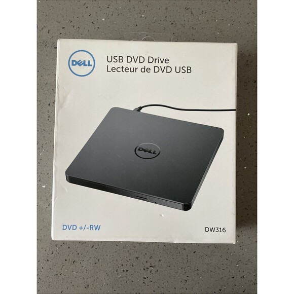 Dell GP61NB60 External USB DVDRW Drive DW316 08J15V Cable Included w Cord Tested - Picture 1 of 8